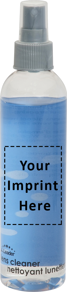 LENS CLEANER 8OZ CLEAR with GRAY PUMP and IMP